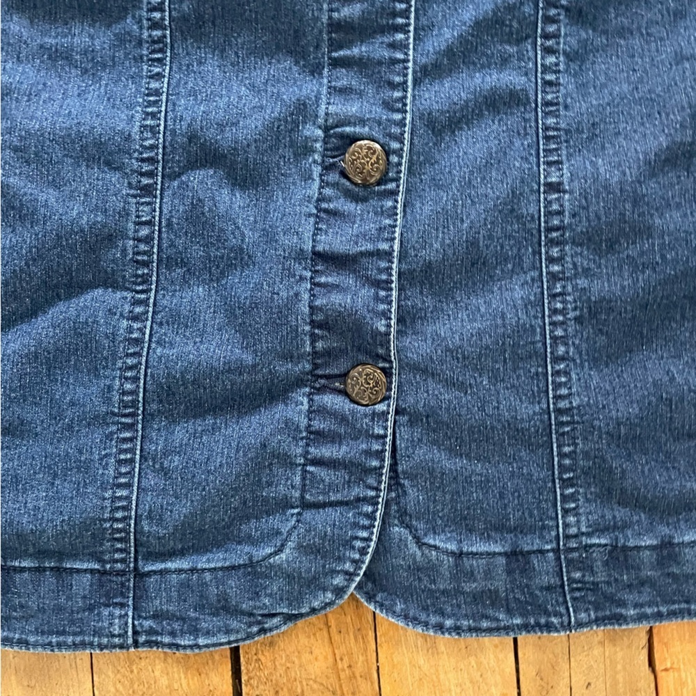 Vintage Alia Plus denim vest-Size 24W - Picture 7 of 11